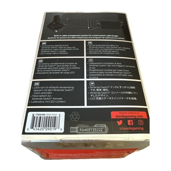 BIONIK BNK-9019 Nintendo Switch Tetra Power Quad Port Dock - Charges Controllers - Picture 6 of 7